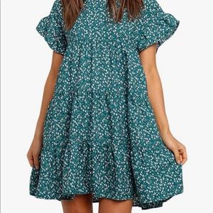 Boho baby doll floral dress